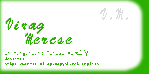 virag mercse business card